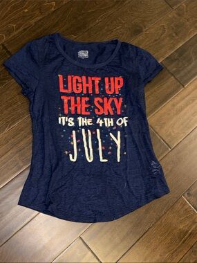 Navy Graphic Tee "Light Up the Sky"